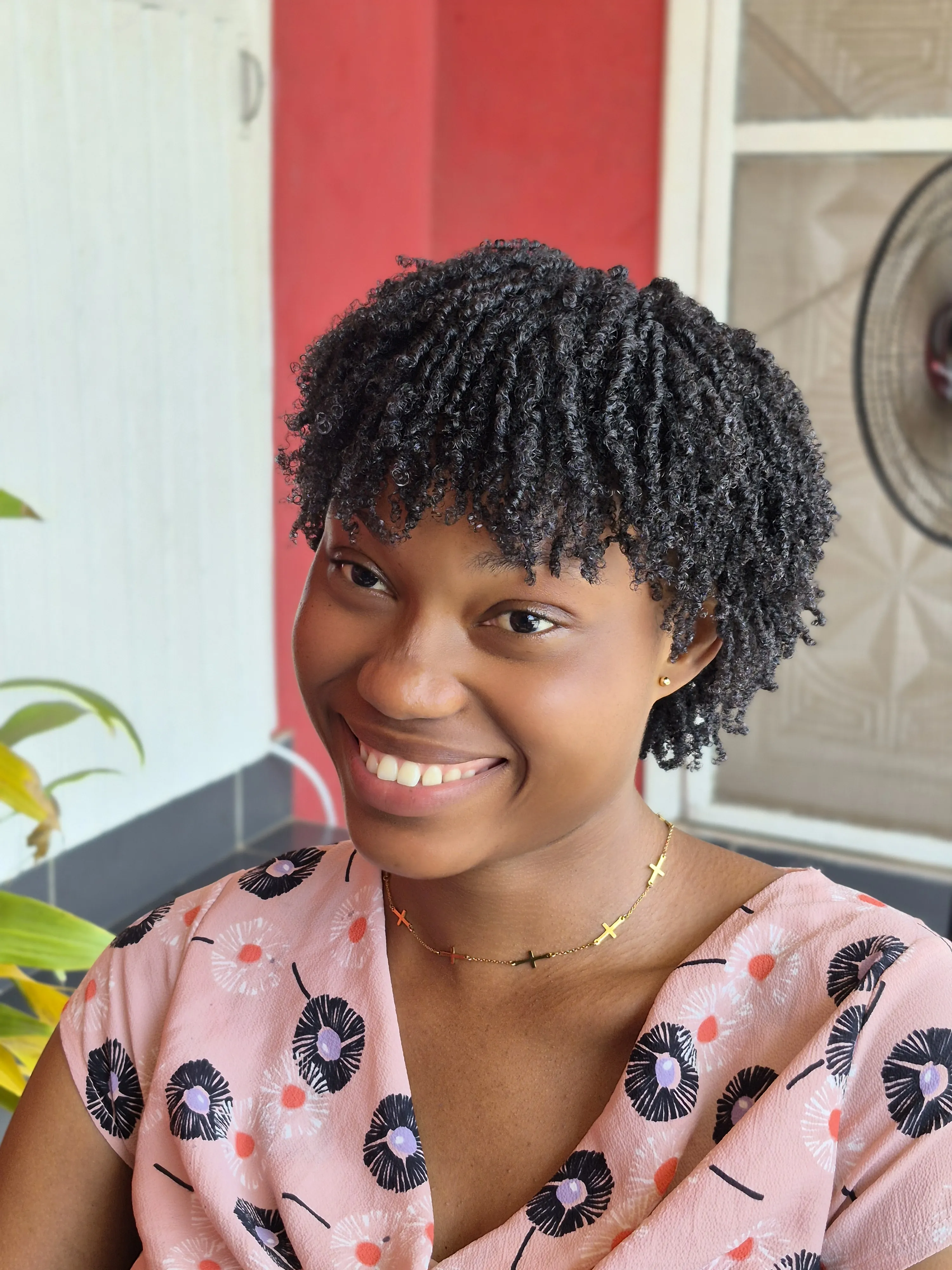 Finished hairstyle created at Signature Curls & Beauty